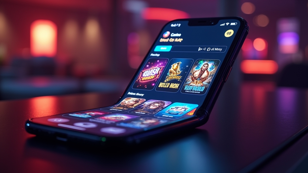 Interface mobile organizada com menus curtos e jogos em destaque